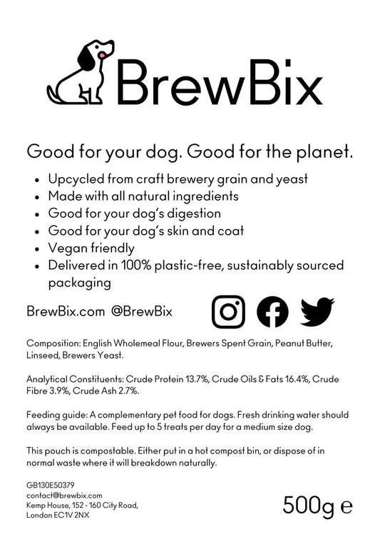 BrewBix Dog Biscuits - 500g Pouch